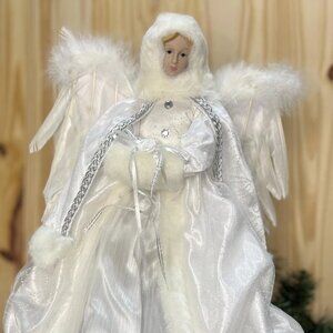 Hooded Coat Angel Tree Topper Christmas Decoration Holiday Decor Gift Keepsake